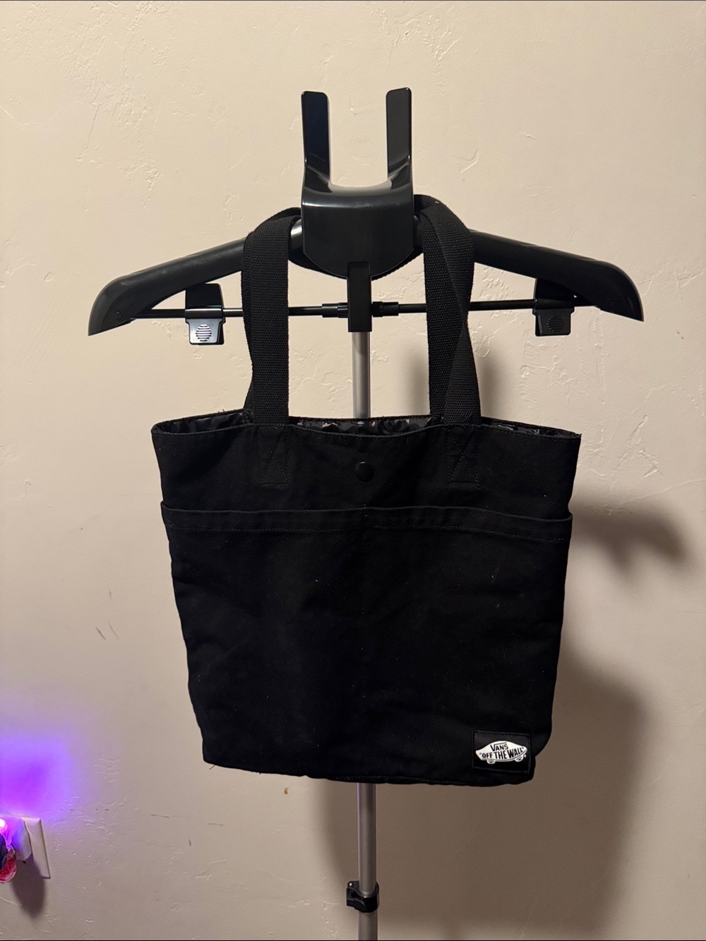 Vans Black Canvas Tote Shoulder Bag